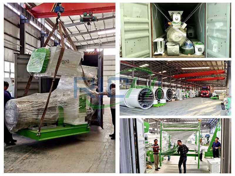 Austrian 5 tons/hour wood pellet plant equipment shipping photos4