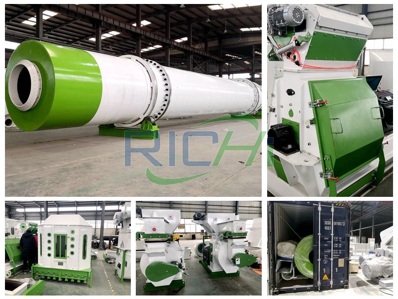 Delivery photos of Canada 2T/H Automatic wood pellet production line2